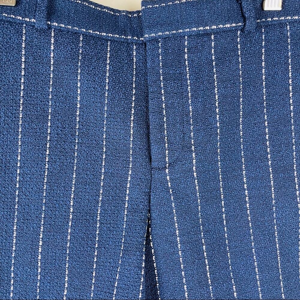 Banana Republic navy blue white preppy textured striped nautical shorts 2 - Picture 2 of 5